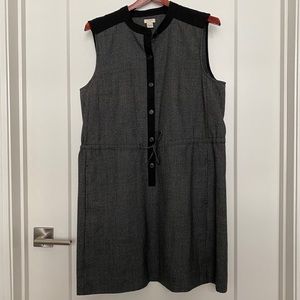 j. crew factory drawstring shirtdress size l